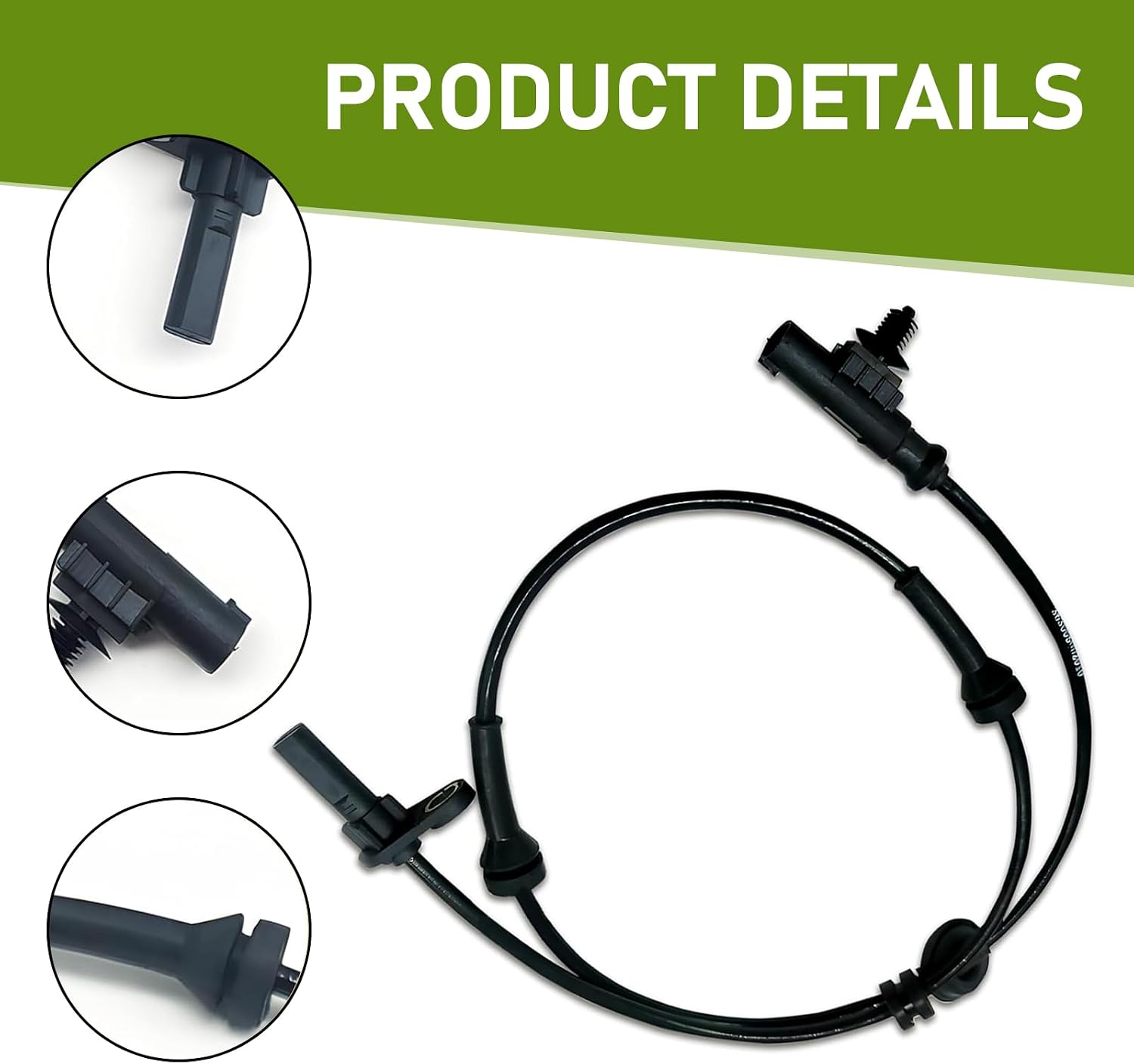 1 PC Car Wheel Speed Sensor, OEM 3630050U2010 Rear Left ABS Anti Lock Brake Sensor, Reliable and Durable Automotive Standard Accessories Replacement, Compatible with Heyue Models (Black)
