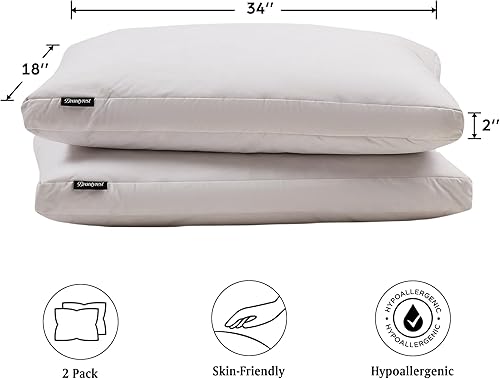 Miniatura 8 de Beautyrest Microfibra de firmeza media de 2 pulgadas paquete de 2 almohadas de cama estándar blanco 2 unidades