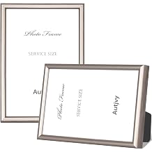 4x6 Champagne Metal Picture Frames 2 Pack HD Glass Table Wall