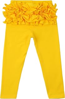 Leggings para niños y niñas, con volantes, sin pies, elásticos, de algodón, para ocio, para fiestas, juegos