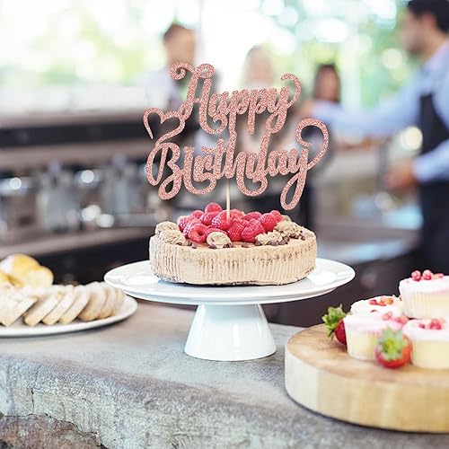 Miniatura 310 de Decoración para tarta de cumpleaños número 15 con purpurina dorada – 15 aniversario/cumpleaños – Hello 15, Cheers to 15 años, 15 & Fabulous Cake