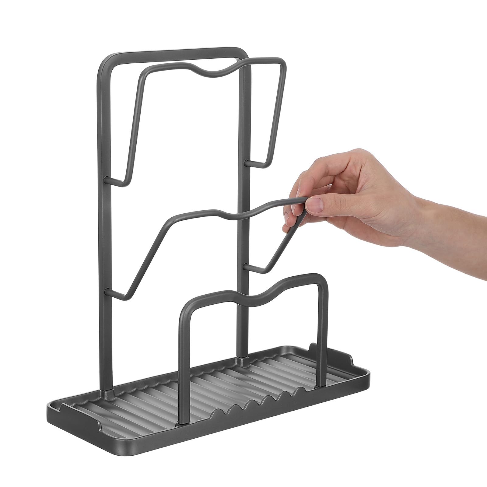 Multifunktionaler aus Robustem Material mit Schneidebrett Küchen Deckelhalter und Ablagefach Platzsparende Aufbewahrung für Topfdeckel für Küchenorganisation