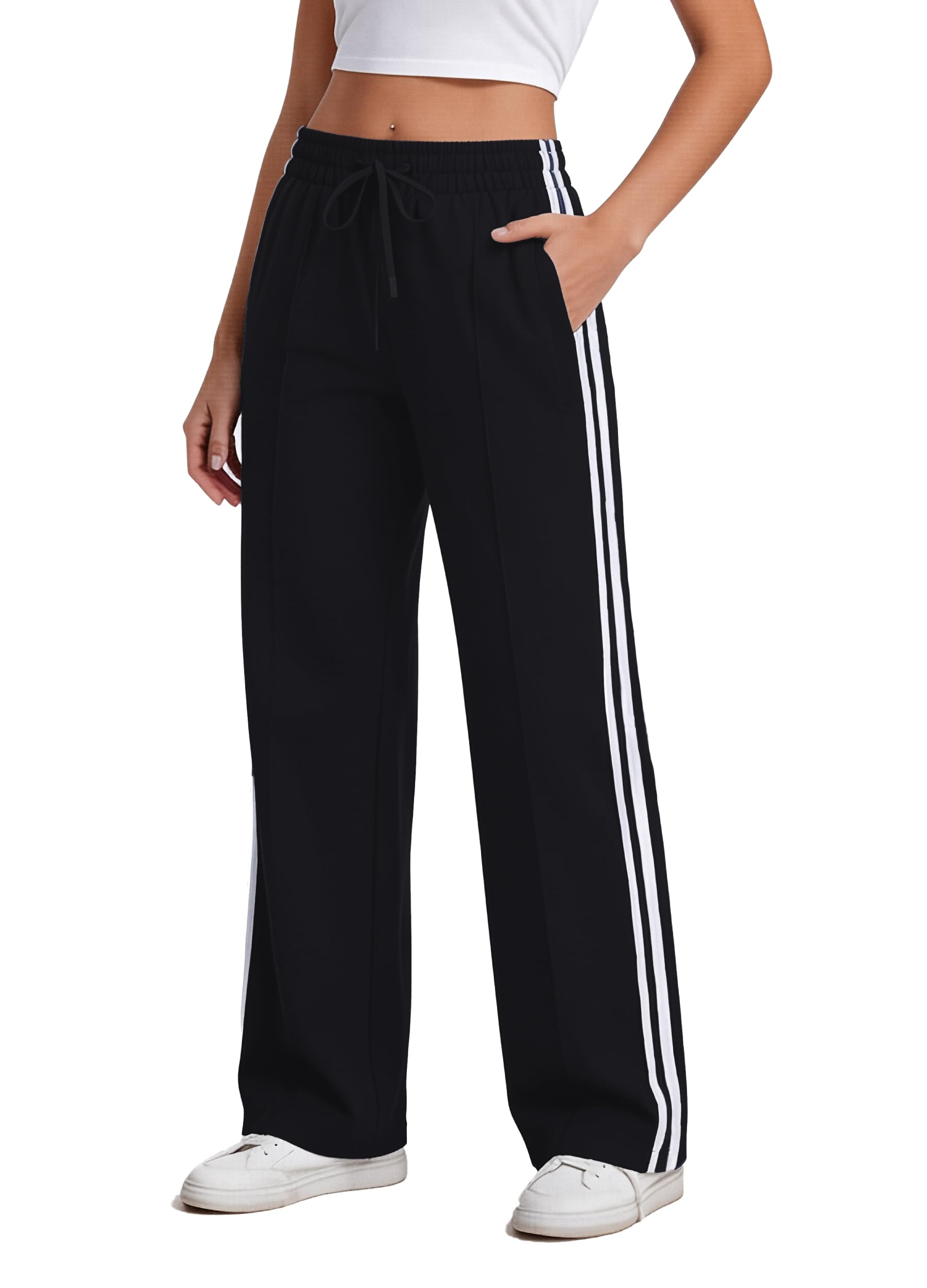 SAFORT Damen 71cm/76cm/81cm/86cm Jogginghose aus Baumwolle Sporthose weit Damen Freizeithose Sweathose Baggy mit Taschen für Alltag Causal - 3