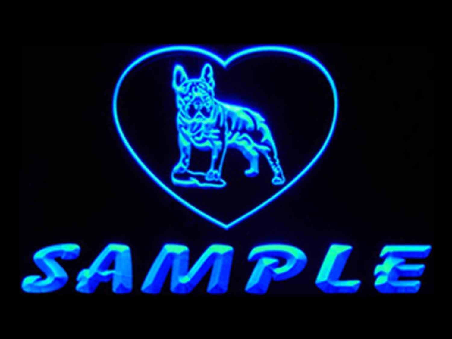 ADVPRO vh-tm Name Personalized Custom French Bulldog Dog House Home Neon Sign
