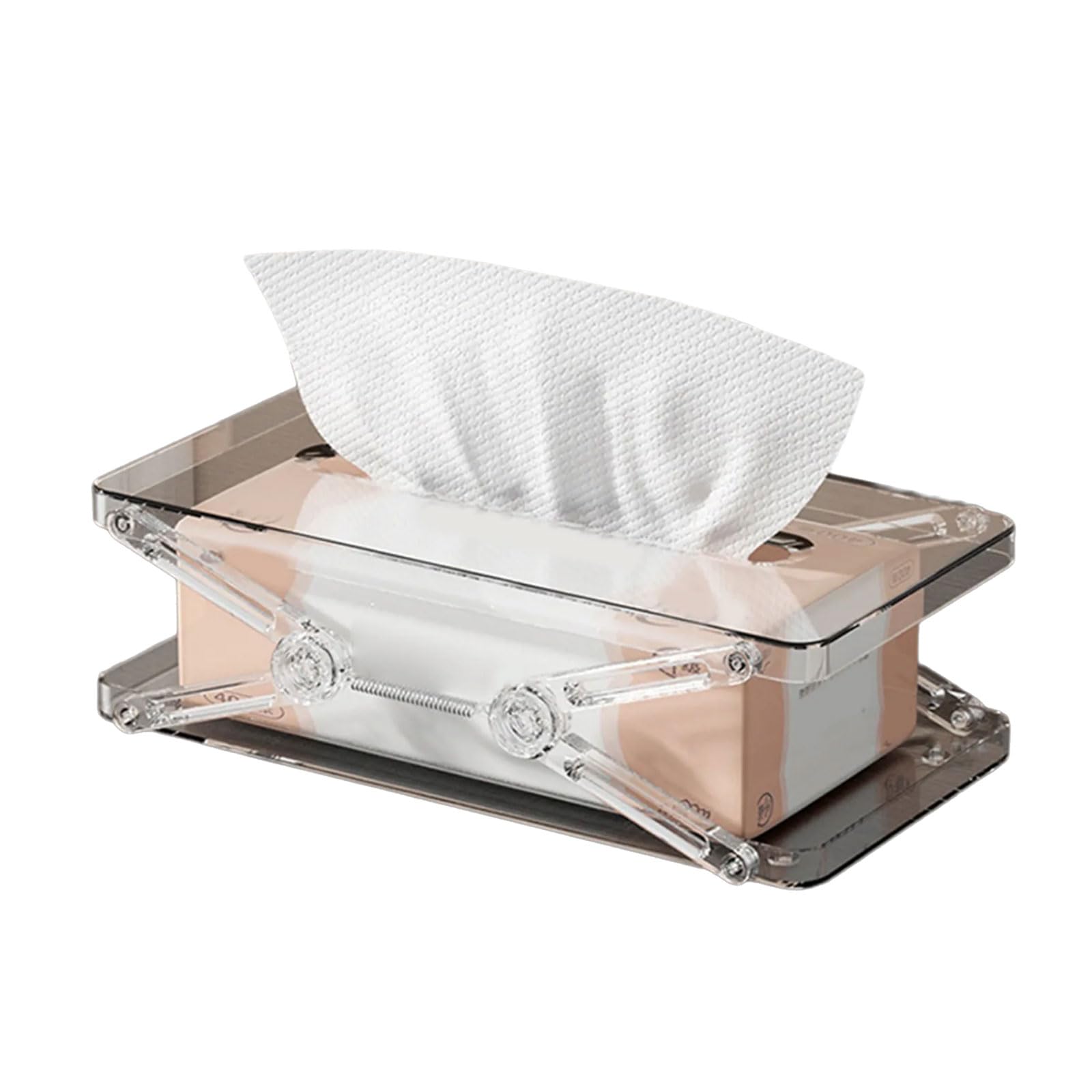 Paper Drawer Storage Box Tissue Holder Home Storage Solution Spring Abs Automatic Lift Tissue Holder