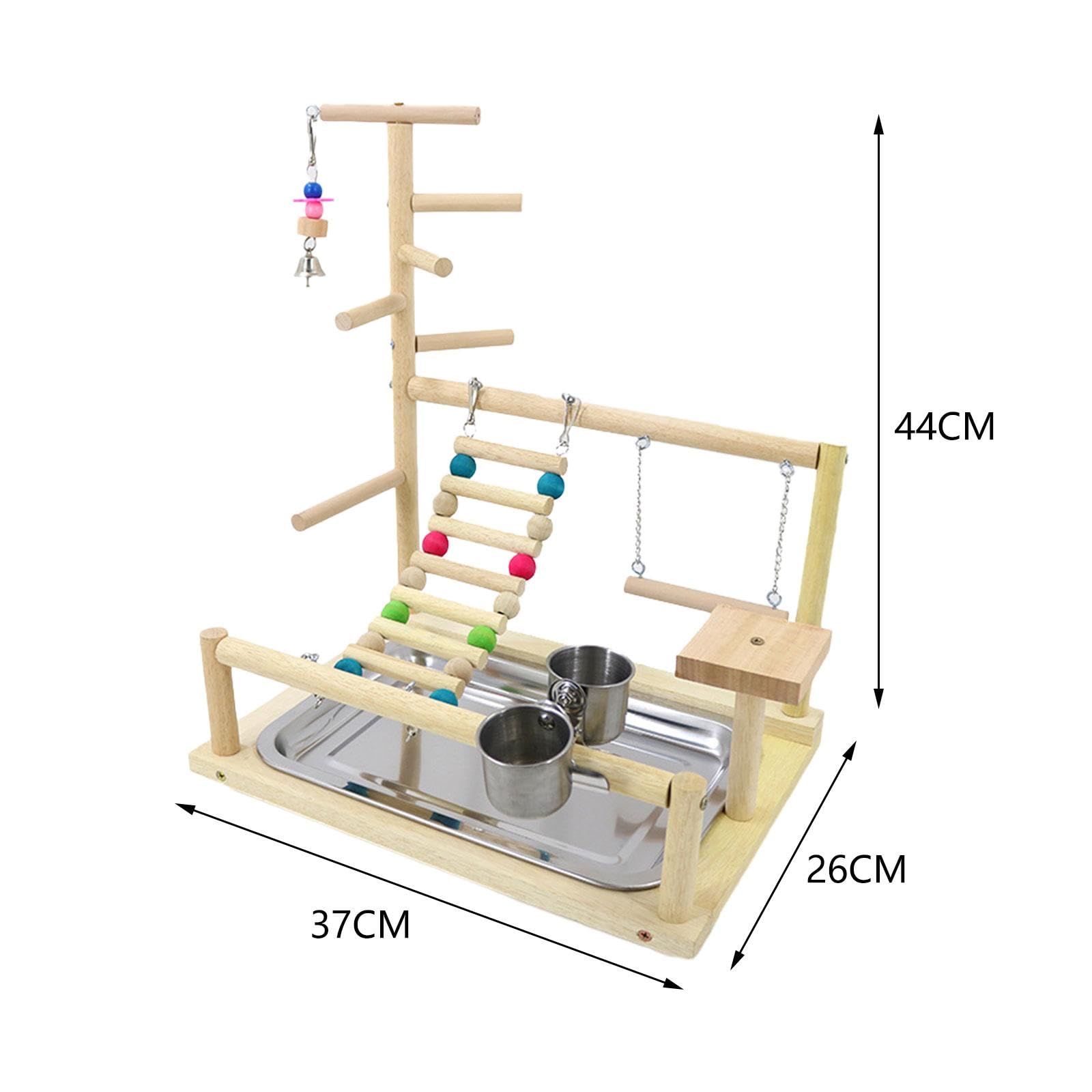 Parco giochi per pappagalli Piattaforma Uccelli Masticare Giocattoli per Conures Lovebirds Cockatiels