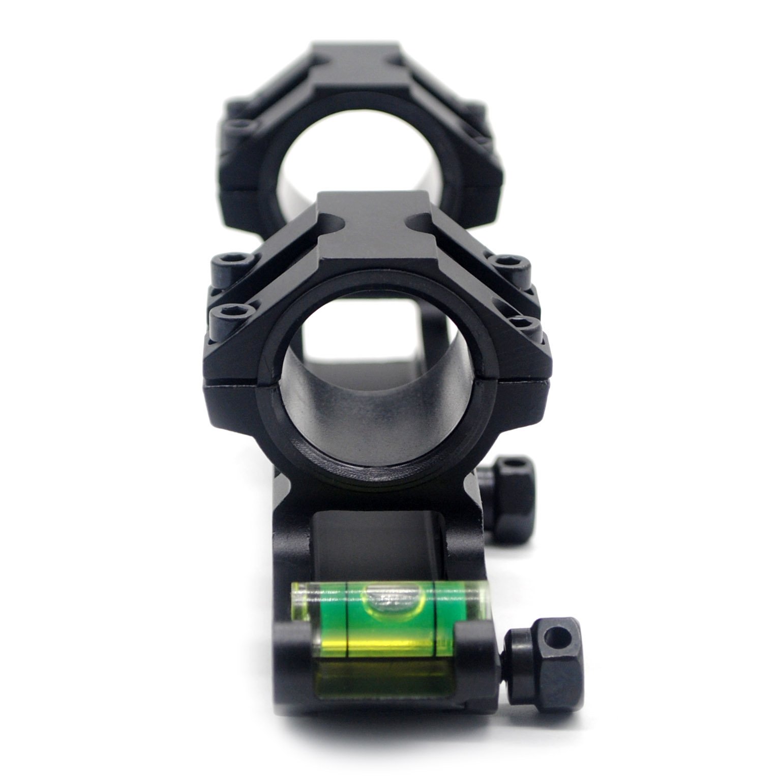 TRIROCK Scope Mounting Rings with Bubble Level, Dual Mount Adapter Ring 30mm / 25.4mm (1 Inch) for 20mm Picatinny Weaver Rail