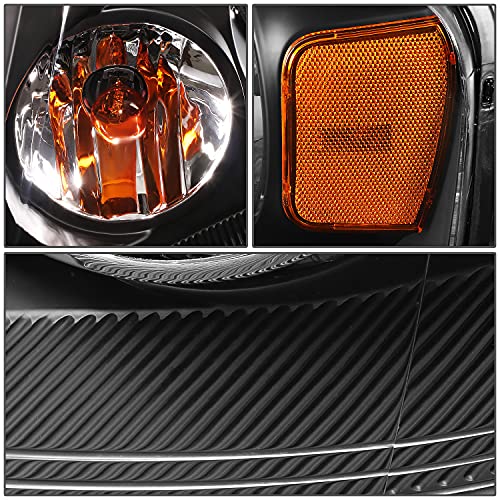 Image of DNA MOTORING Headlights Assembly Compatible with 04-08 F-150 /06-08 Mark LT, Black Amber, HL-OH-F1504-BK-AM