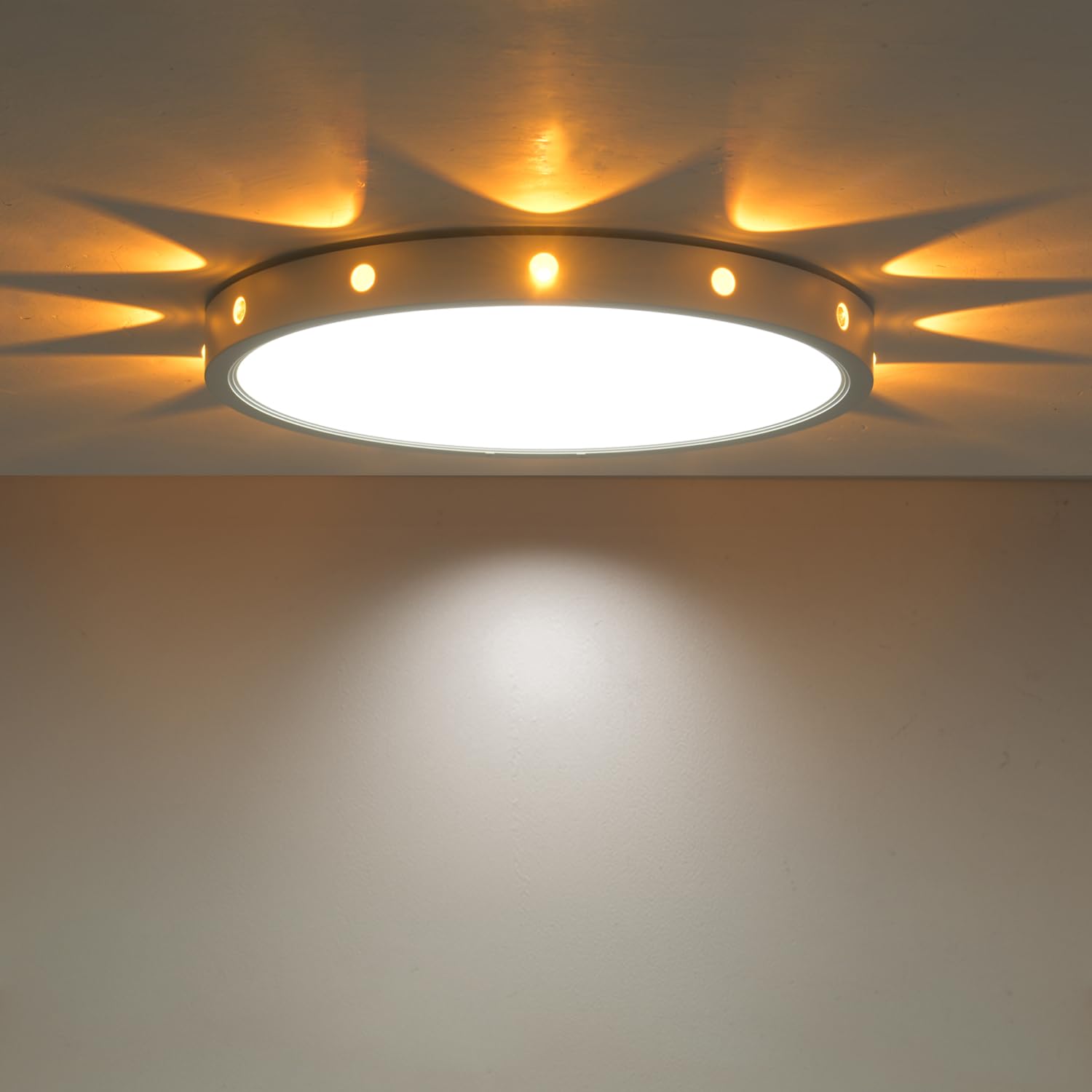 Anmaice 24W 30cm led Ceiling Lights for Bedroom, Children's, Bathroom, Kitchen, Round White
