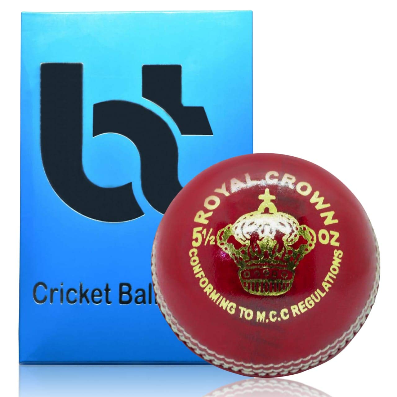 Lot de 6 balles de cricket rouges en cuir véritable 156 g