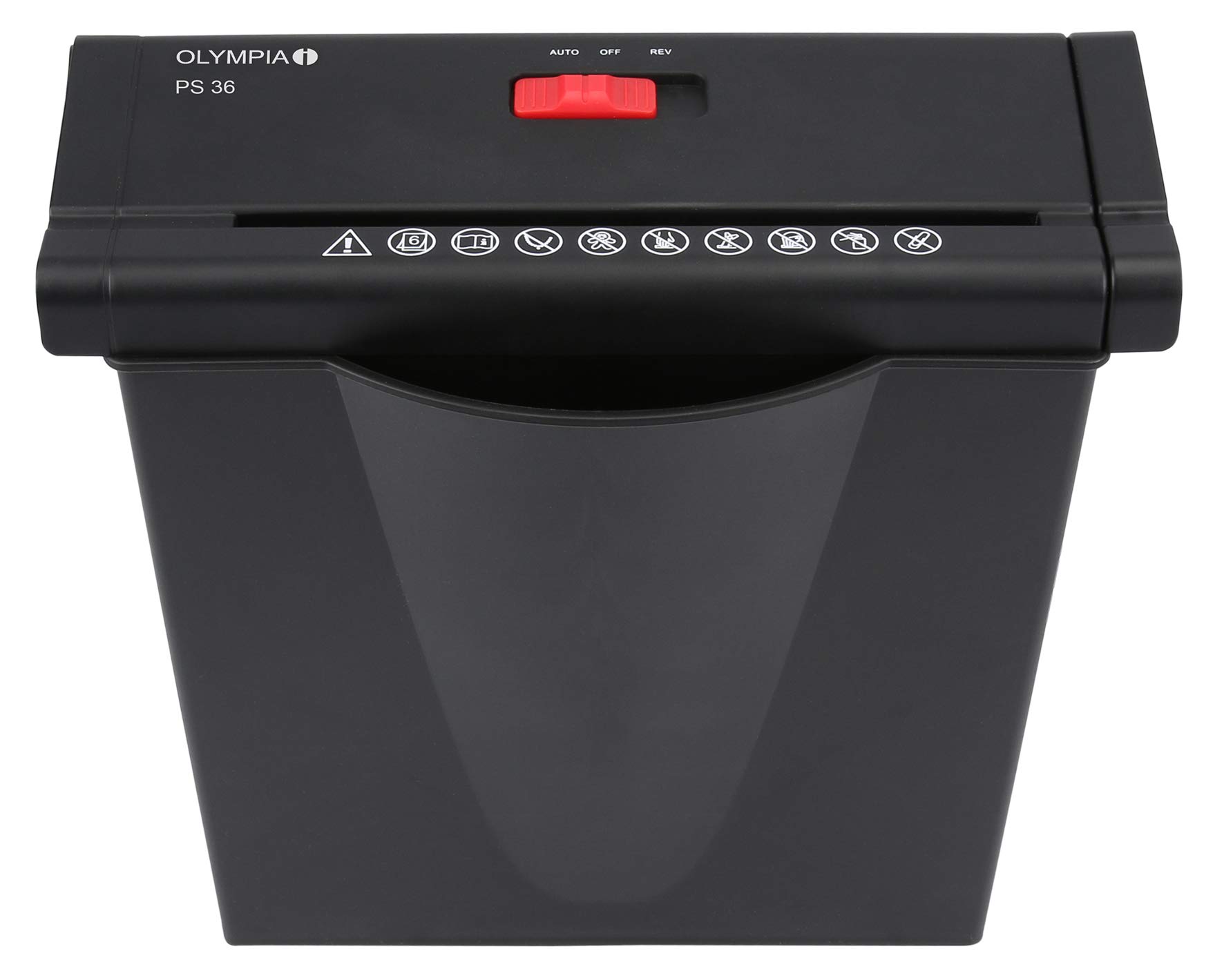 OLYMPIA PS 36 Déchiqueteur à découper Art : Coupe bandes, bandes 6 mm Largeur 220 mm Noir