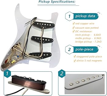 Amazon | LAMSAM 配線済みピックガード 11穴ストラトキャスター