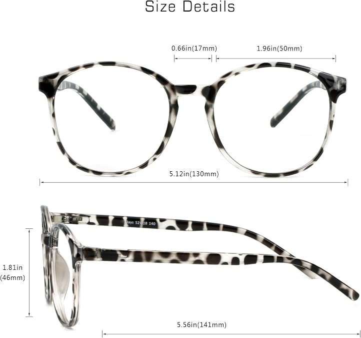 VisionGlobal Blue Light Blocking Glasses, Lightweight Oval Frame, Computer Glasses for Gaming, Office, TV