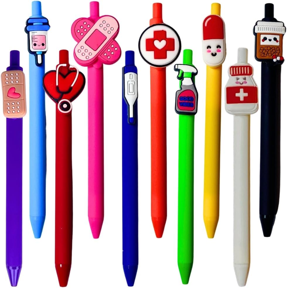 10 PC Nurse Pens Funny Best Cute Nurses Pen Set