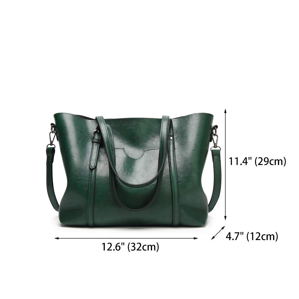 AINUOEY Donna Borse a Mano Borsa a Spalla Elegante Grandi Firmate Marca Tracolla Antifurto PU pelle 76612 1 pz Verde