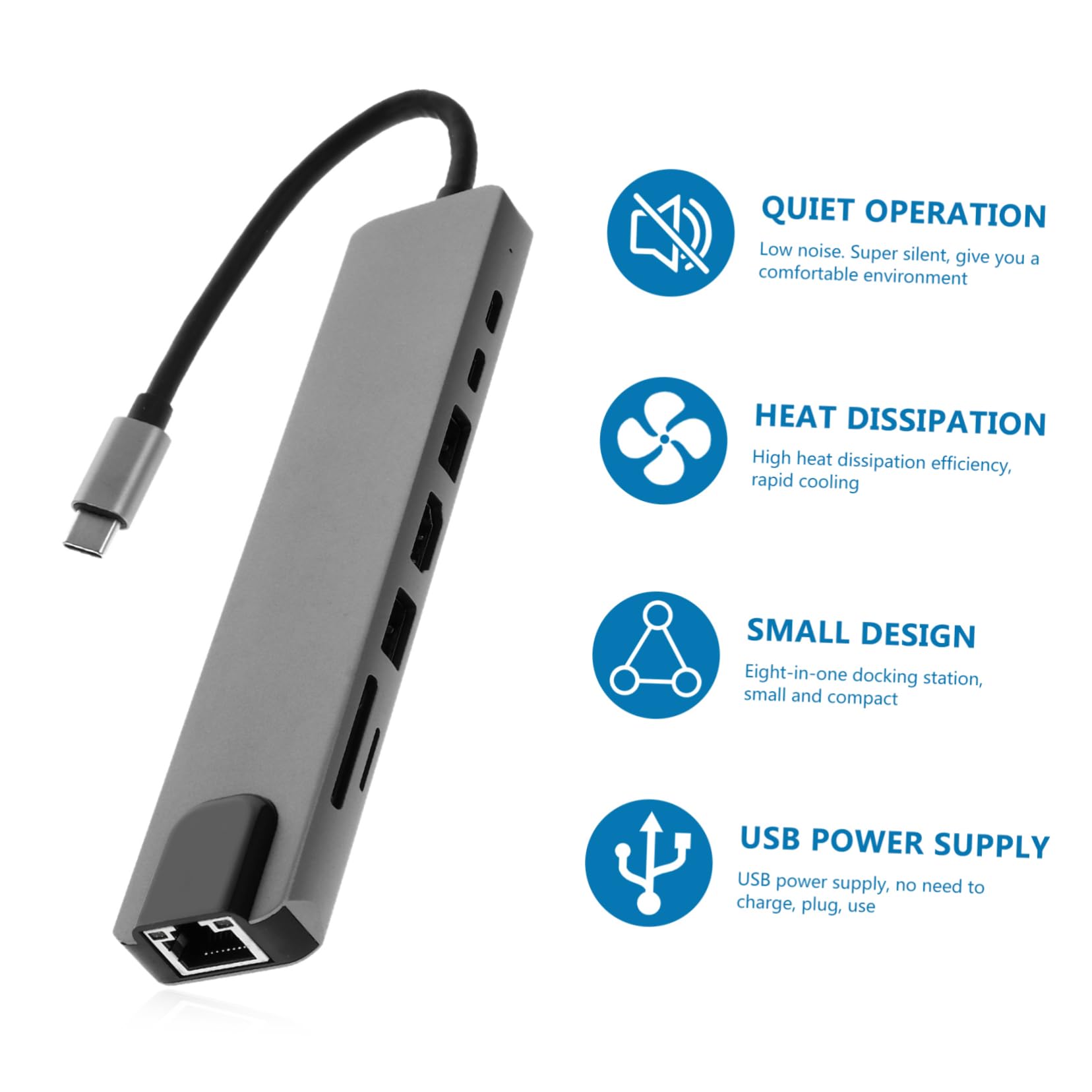 Concentrador USB Tipo c Adaptador De Pequeño y Compacto Fácil De Usar Compatible Móviles y Pc