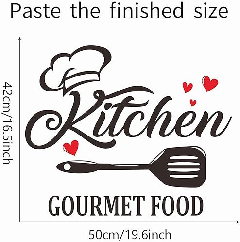 Miniatura 4 de sacinora - Calcomanías de pared para cocina, citas de cocina, comida gourmet, calcomanías de pared de vinilo extraíble para cocina, comedor,
