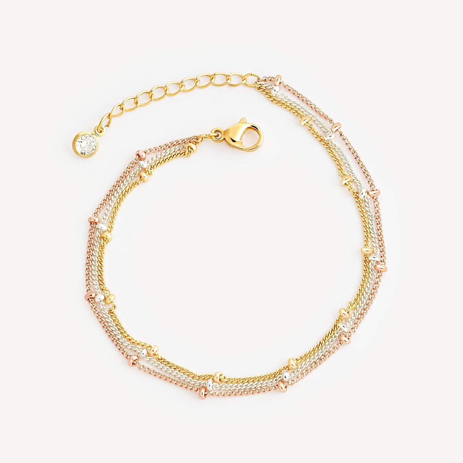 MEVECCO Bracelet for Women 14K Gold Plated Dainty Chain Simple Jewelry Cute Handmade Minimalist for Her
