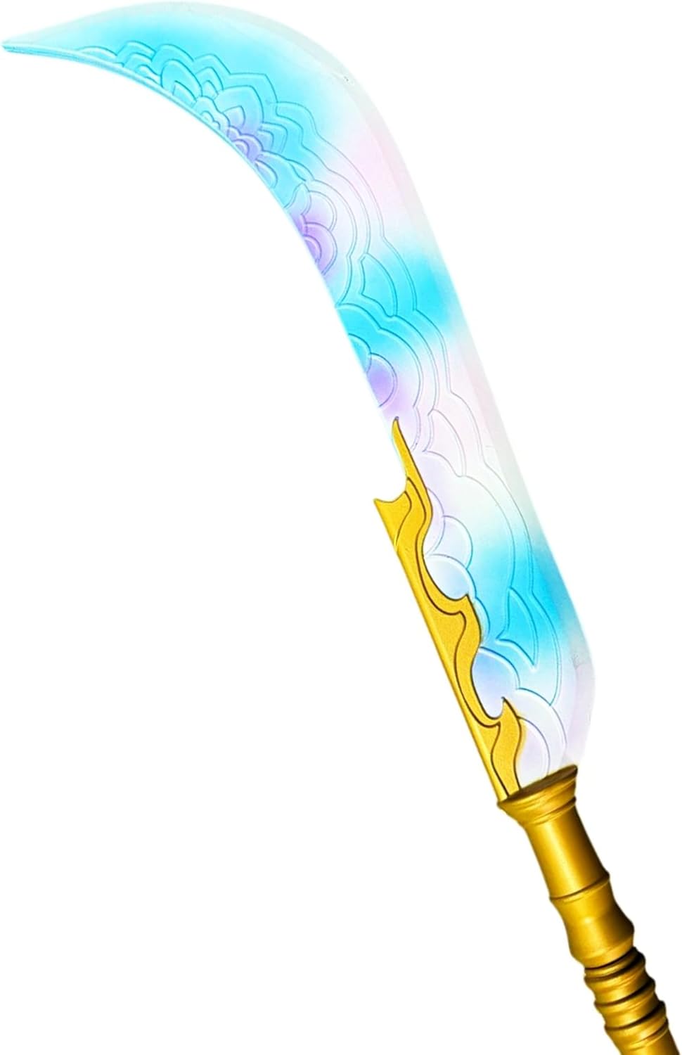 Celestial Fantasy Foam Swords Collection – 60” Pole Naginata / 40” Sword / 3pcs Throwing Blades | Pastel PU Foam Cosplay Props for Halloween Costumes, Parties & Display