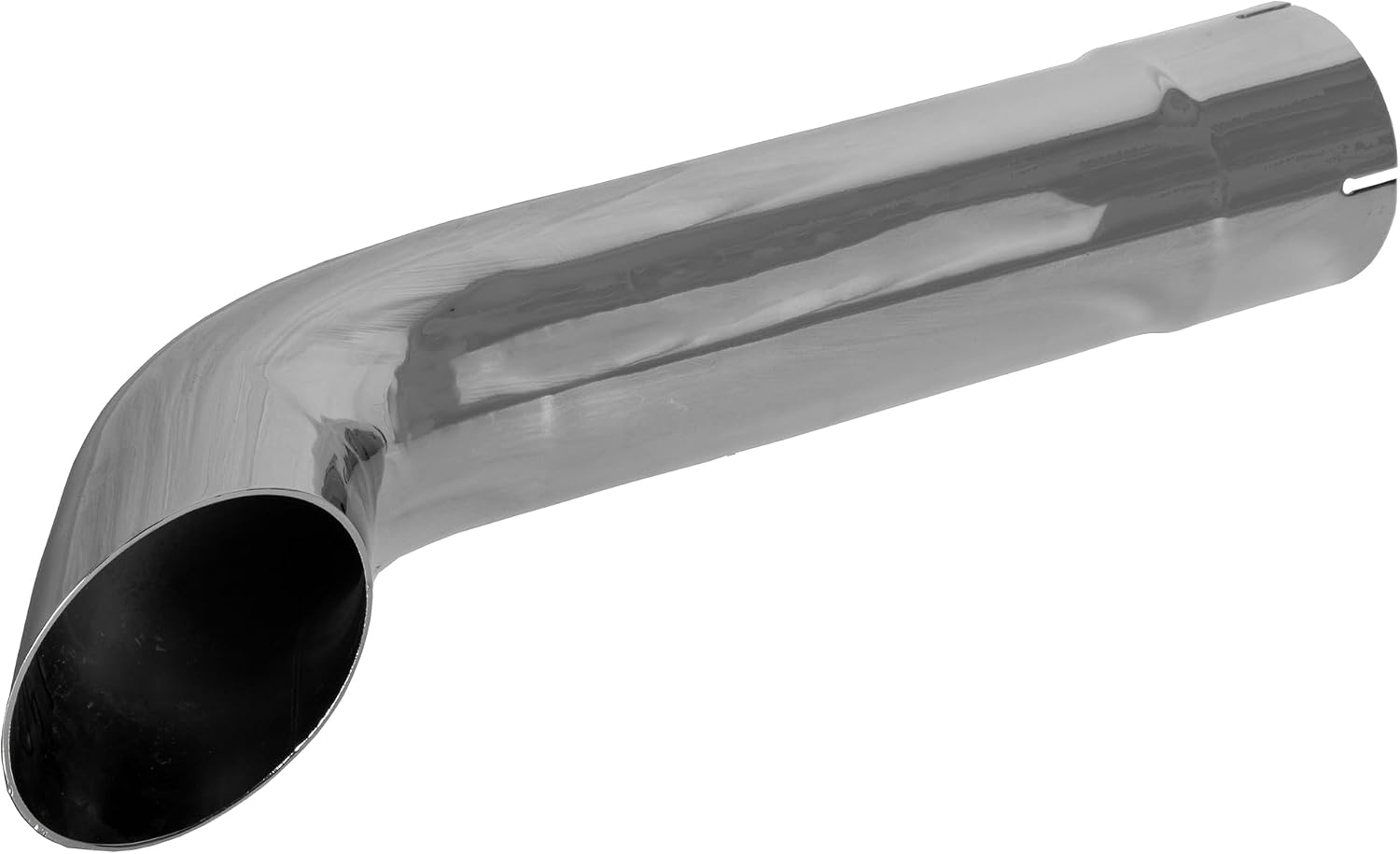 Exhaust Stack Pipe Compatible With UNIVERSAL - 4"" x 24"", Curved Chrome