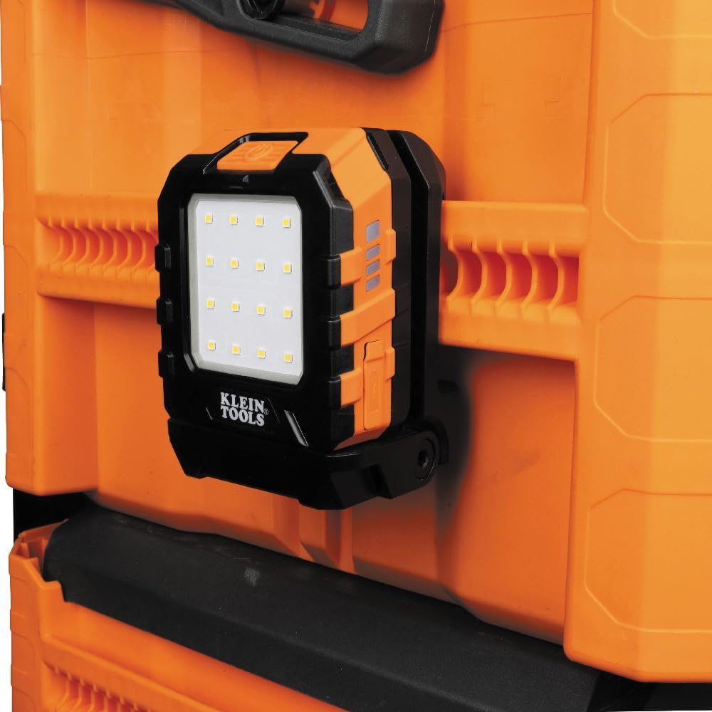 Klein Tools 56416 Rechargeable LED Work Light, 1000-Lumens, Magnetic Work Light with 3 Modes, 360-Degree Rotation and Kickstand, Compatible with MODbox Rail System - Image 12
