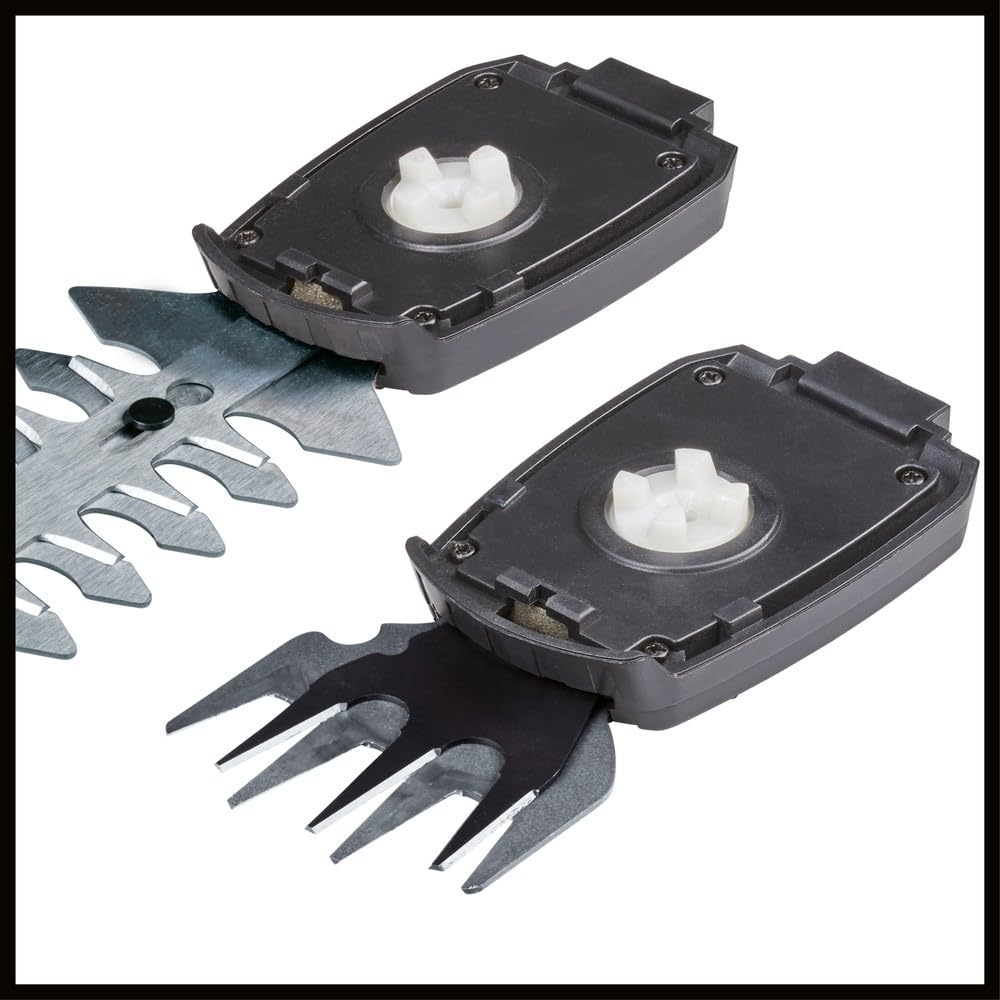 Einhell Tijeras de césped y arbustos con batería GC-CG 3,6/70 Li (batería de Ion de Litio de 3,6 V, 2,0 Ah, Cuchillo de Tijeras de césped de 70 mm, 110 mm, Mango telescópico)