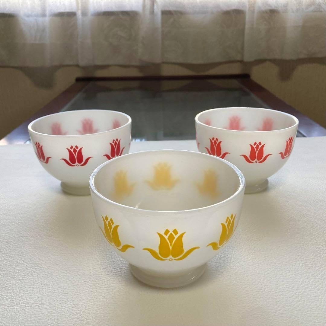 Fire King チューリップ カッテージチーズボウル 5色