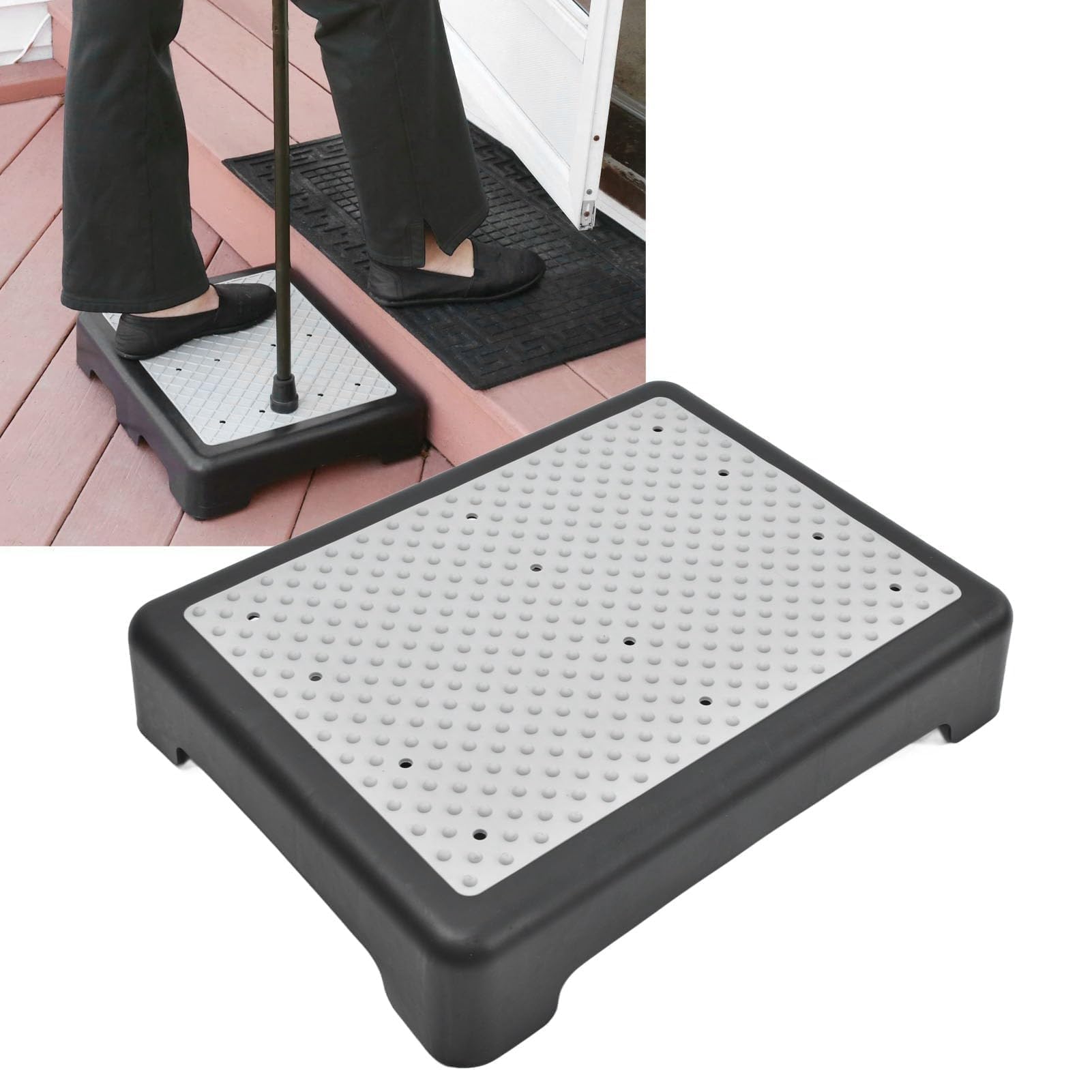 Medio Escalón para Exteriores, Taburete Elevador para Exteriores para Personas Mayores con Discapacidad, Plataforma para Caminar Al Aire Libre