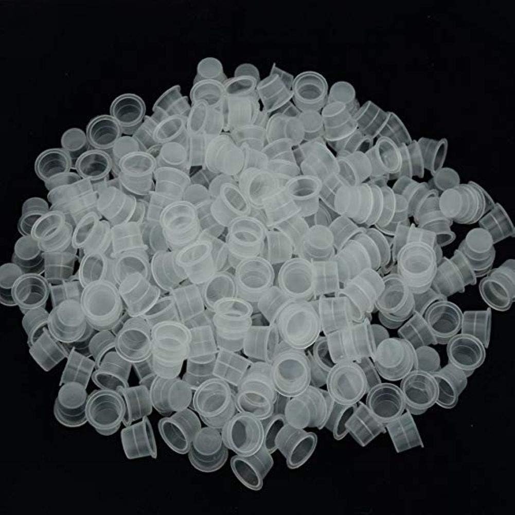 Pigment Cups for Microblading,New Star Tattoo 300pcs/bag 13mm Medium Tattoo Ink Rings Disposable for Microblading Pigment Cups
