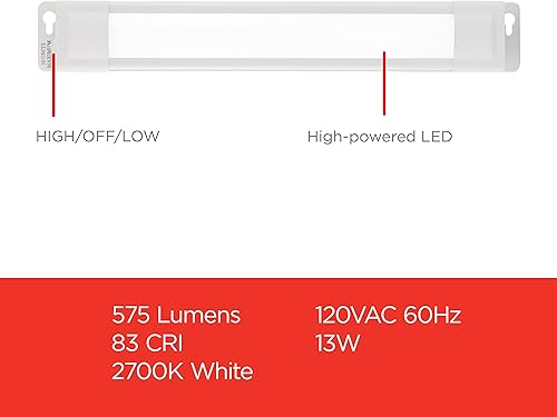 Miniatura 4 de Honeywell 12 pulgadas. Linkable Fixture, brillo seleccionable, tira LED delgada, armario, luz de cocina, interruptor HIOffLow Switch, enchufe o