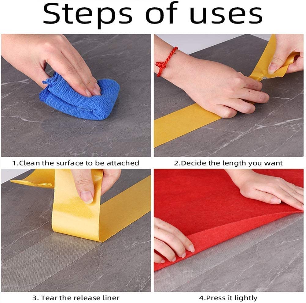 Cinta for alfombras de Doble Cara, Mantiene Las alfombras en su Lugar sobre alfombras, Madera Dura, Azulejos, linóleo y Cinta Adhesiva de Doble Cara de Tela de Malla(80mmx20m)
