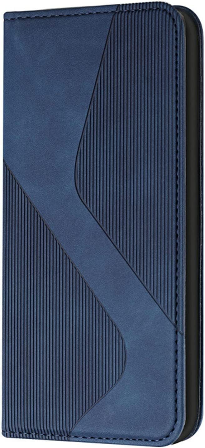 Flip Case for iPhone 14/14 Plus/14 Pro/14 Pro Max with Card Holder, Slim Durable PU Leather Wallet Case Magnetic Closure Shockproof Full Protection Phone Cover (Color : Blue, Size : 14Plus)