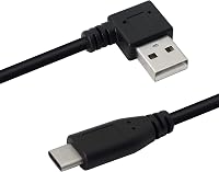 PNGKNYOCN 25cm Derékszögű USB Kábel - 90 Fokos USB 2.0 A - USB 3.1 C Töltő és Adatkábel Telefonhoz, Tablethez, PC-hez - Fekete 1