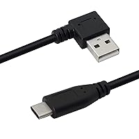 Vista 1 de PNGKNYOCN Cable adaptador USB de 90 grados en ángulo recto USB 2.0 (tipo A) macho a USB 2.0 (tipo C) macho de carga rápida y sincronización de datos
