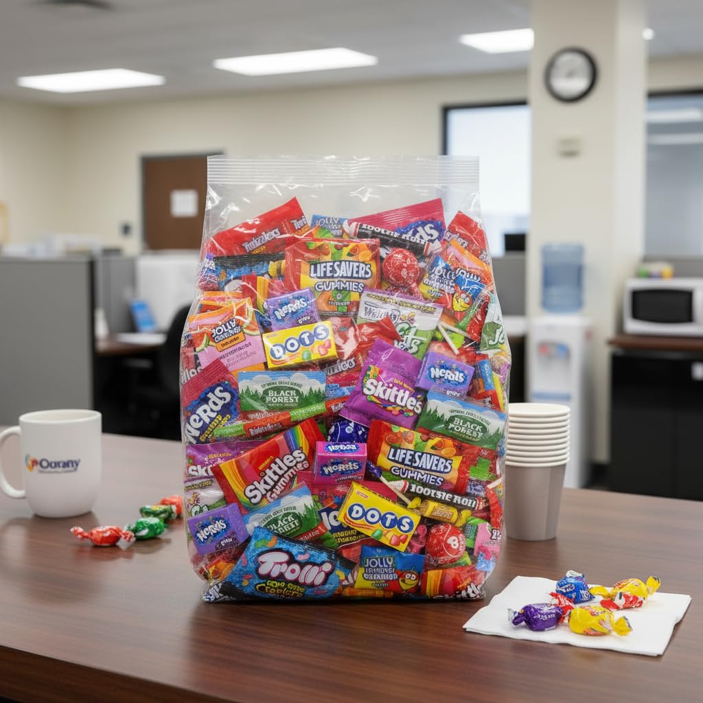 Bulk Candy Variety Pack 5lb - Bulk Candy Individually Wrapped - Assorted Candy Bulk Pack for Party Favors, Pinata Stuffers, Office Snacks & Parade Variety Candy Assortment - 5 Pound Bag of Candy