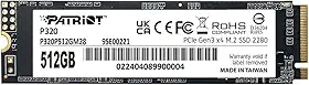 Patriot P320 512GB SSD interno - NVMe PCIe Gen 3x4 - M.2 2280 - Unidade de estado s�lido - P320P480GM28