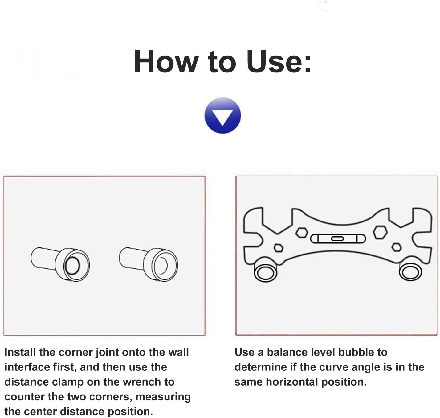 Wrench Level Tool, faucet wrench Engineering Level Mounting Leveling Tool Multifunction Wrench Hex Screw Removal Spanner, 7 Size Hex Spanner Set