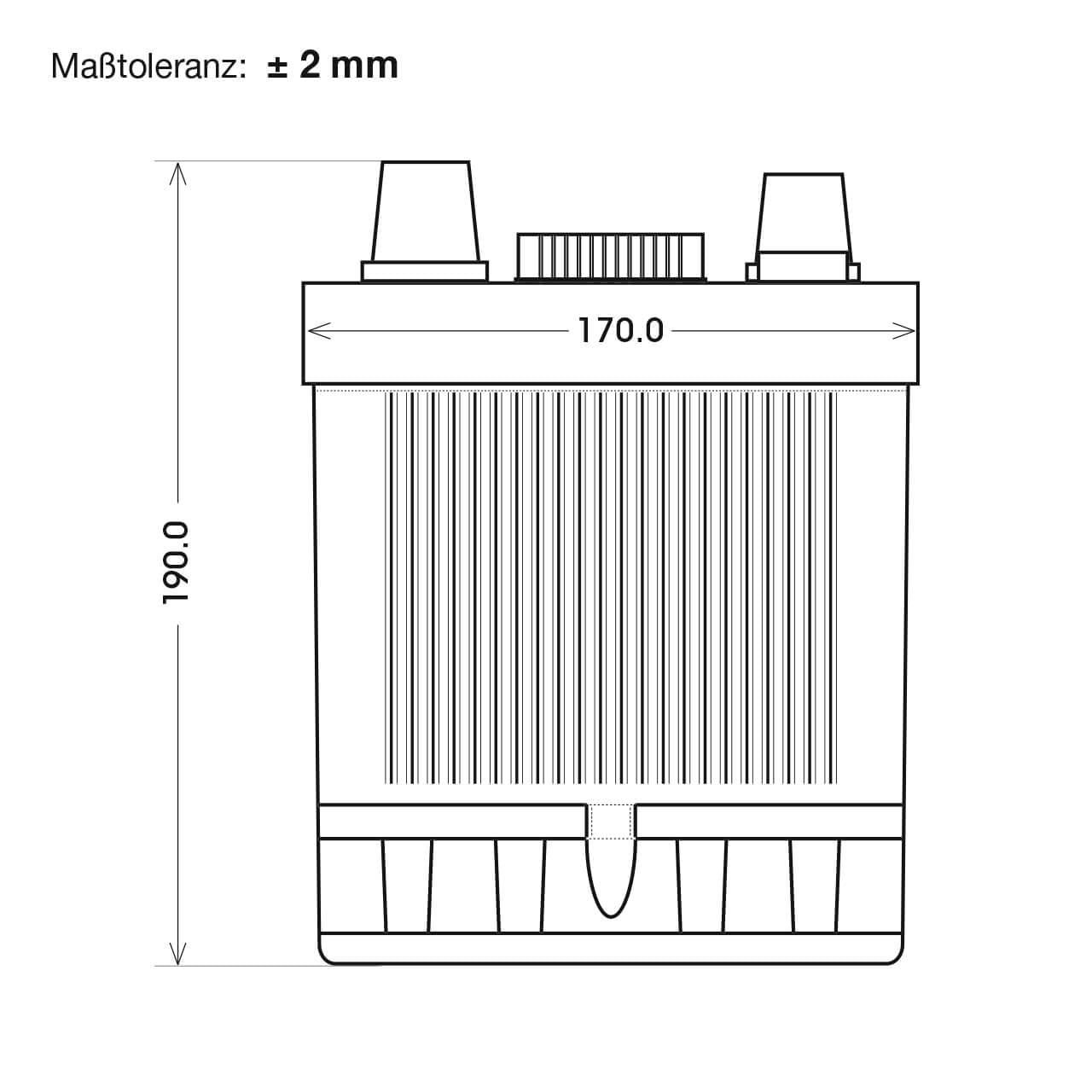 BIG Oldtimer Batterie 6V 77Ah 360A EN - Typ 07715 | Klassische 6 Volt Starterbatterie für Oldtimer - Gefüllt und geladen - Schwarzes Hartgummi-Gehäuse