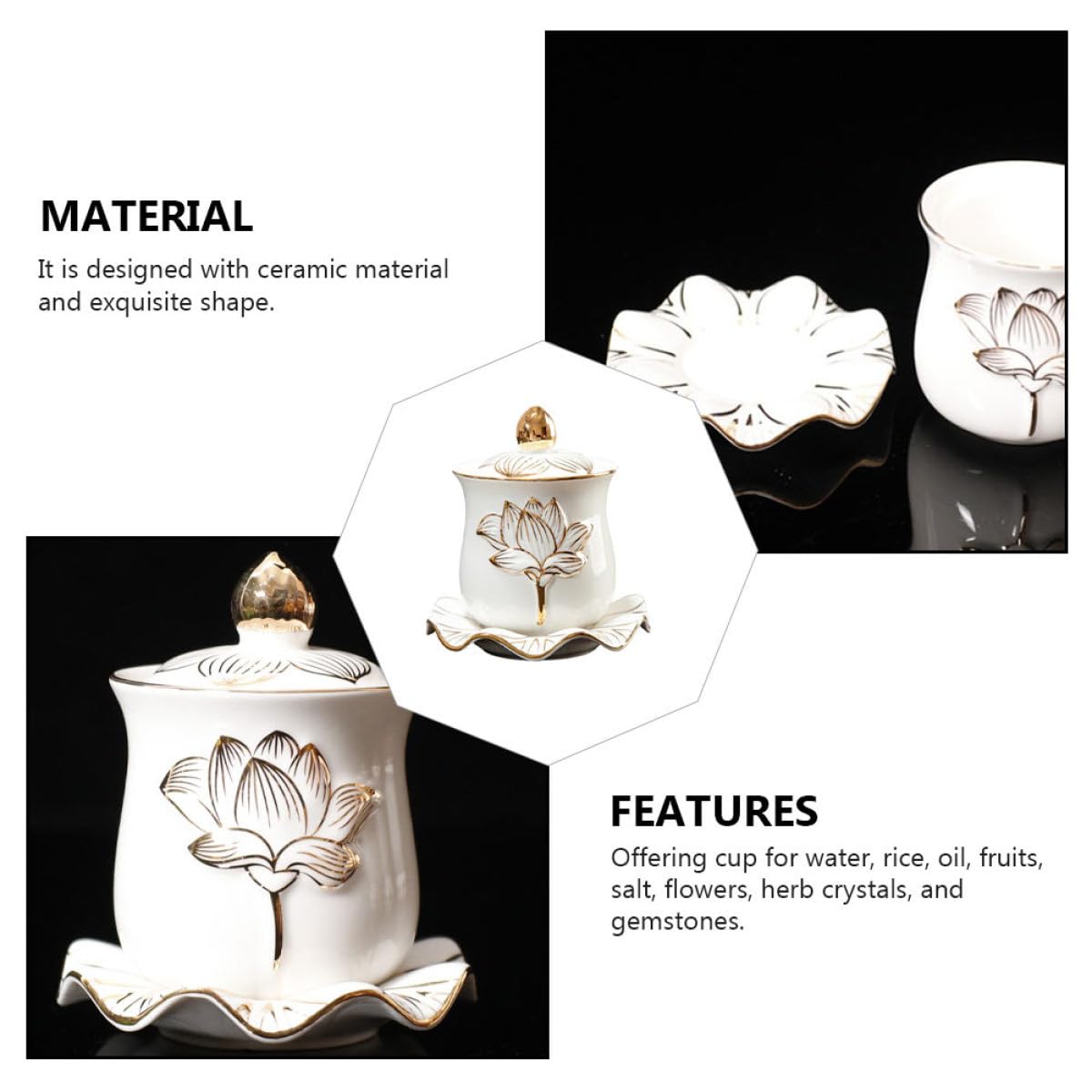 in per Acqua e Fiori Fiore di Loto in Beige Rituale per Offerte Buddiste per Decorazione Domestica