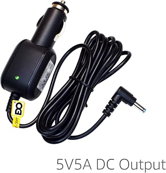 EDO Tech 5V 5A 6.5 Ft Car Charger Compatible with Rand McNally TND 750 740 OverDryve 7 8 Pro RV Truck GPS Magnetic Slice Mount