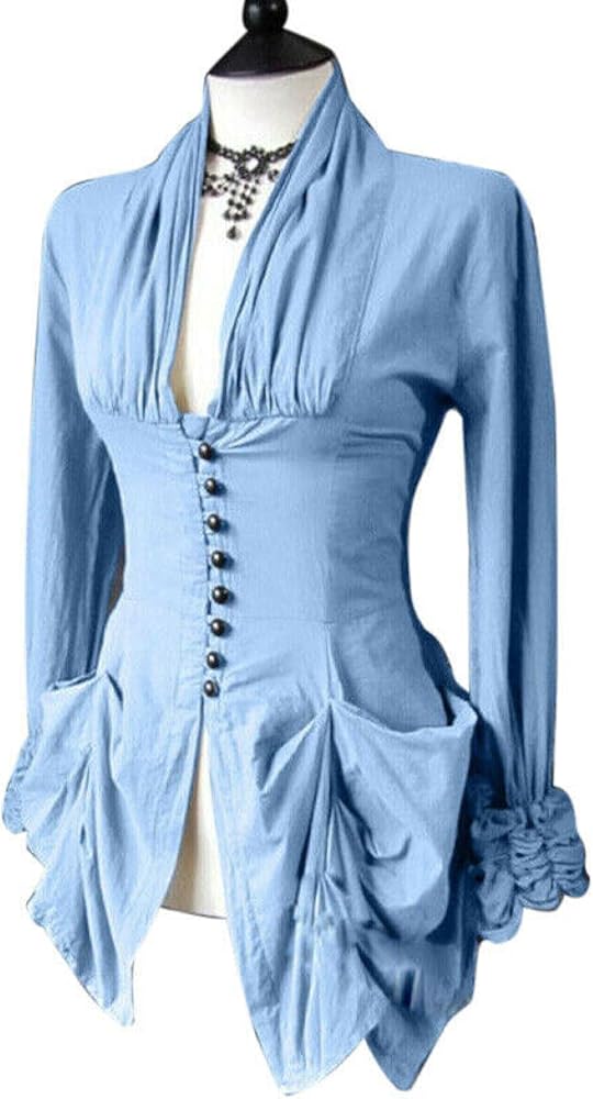 トップス APRON TOPS &BIG COLLAR DRAWSTRING BLOUSE APRON TOPS &BIG COLLAR DRAWSTRING BLOUSE