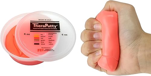 CanDo TheraPutty Masilla estándar para ejercicios de rehabilitación y terapia de manos, terapia ocupacional, fortalecimiento de manos, mejora de