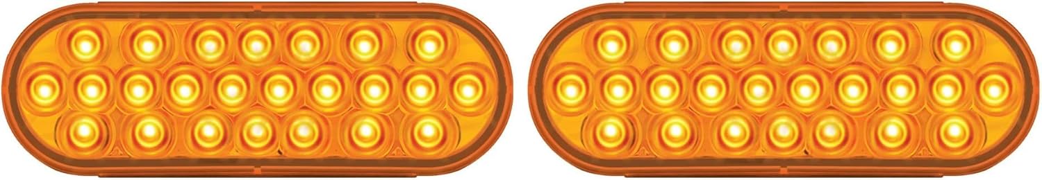 GG Grand General 78230BP Oval Pearl Amber/Amber 24 LED Sealed Park/Turn Light (Pack of 2)