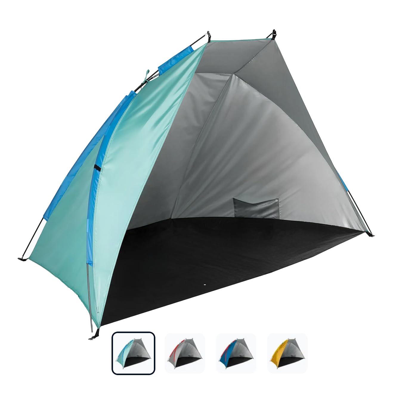 AQUASTIC Strandzelt Concielo Leichtes Kompaktes und Schützendes Zelt mit UPF 50 120x210x120 cm aus Strapazierfähigem Polyester und Glasfaser Ideal für den Strand Farbe Türkis