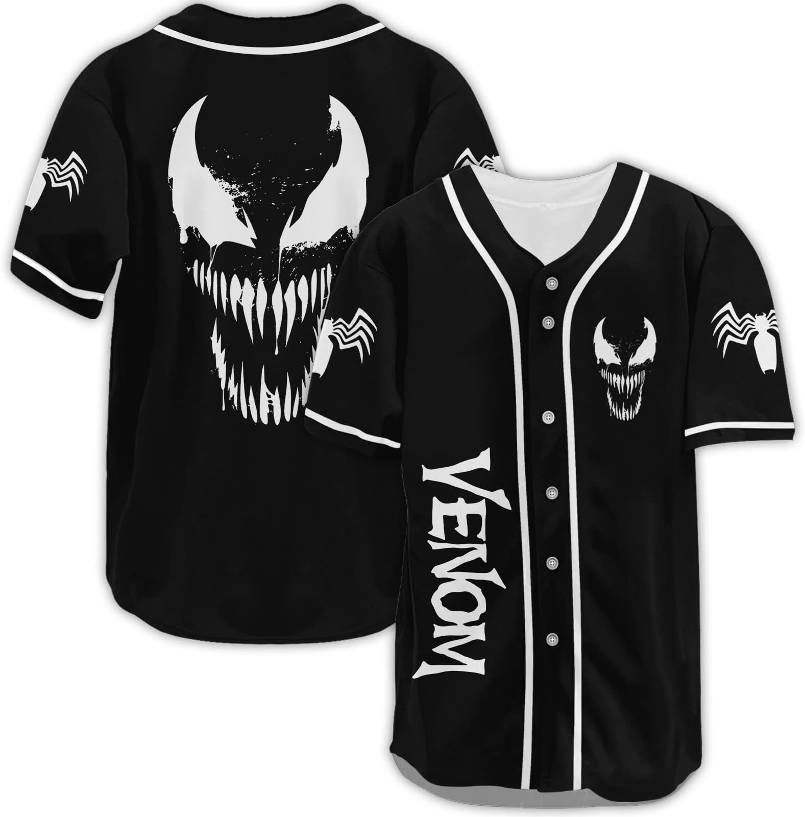 XXMESymbiotic Spider Eddie Brock Baseball Jersey Shirt, Superhero Baseball Jersey, Super Villain Baseball Shirt