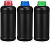 ASEVAT 16.9oz/500ml HDPE Darkroom Chemical Storage Bottles Photographic Plastic Containers with lids Empty Liquid Container for Film Photo Developing Processing Equipment, Laboratories (3pcs)