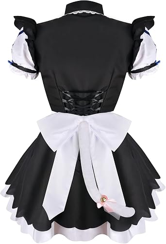 Linglong Anime Cosplay Dress Apron Dress Maid Dress for Women Girl Halloween Costume