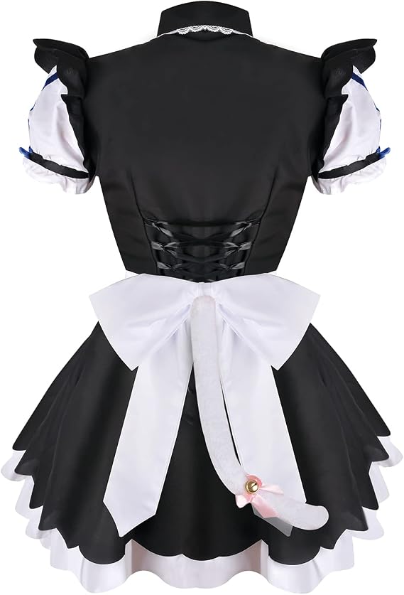 Linglong Anime Cosplay Dress Apron Dress Maid Dress for Women Girl Halloween Costume