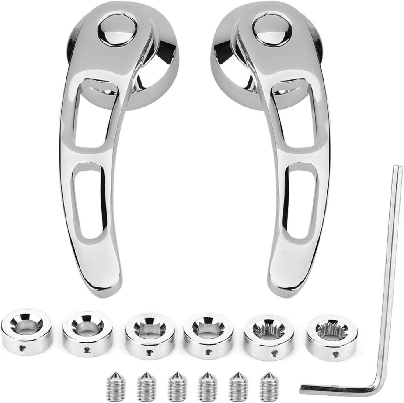 Yctze Car Door Handles, 2PCS 4 1/4" Car Auto Vintage Door Handle Set Car Accessory Replacement for Older for Billet Interior Door/Window Sets Window Crank Handle Classic car Door