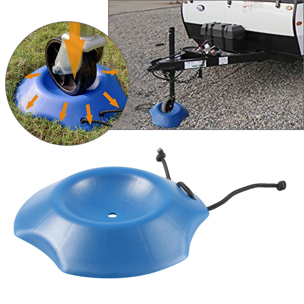 GZYF RV Stopper Tongue Jack Wheel Dock Stabilizer Trailer Caster Chock Block PP Plastic Blue For RV, Trailer, Campers, ATV
